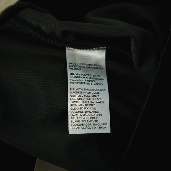 Chico's 1 Size Medium 8 Black Velvet Pull On Stretch Knit Leggings Pants NEW - Picture 5 of 7